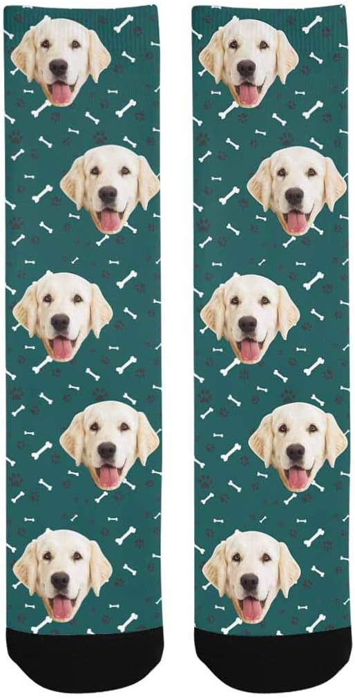 MyPupSocks Custom Personalized Photo Pet Face Socks, Cat and Dog Tracks Paws - Image 5