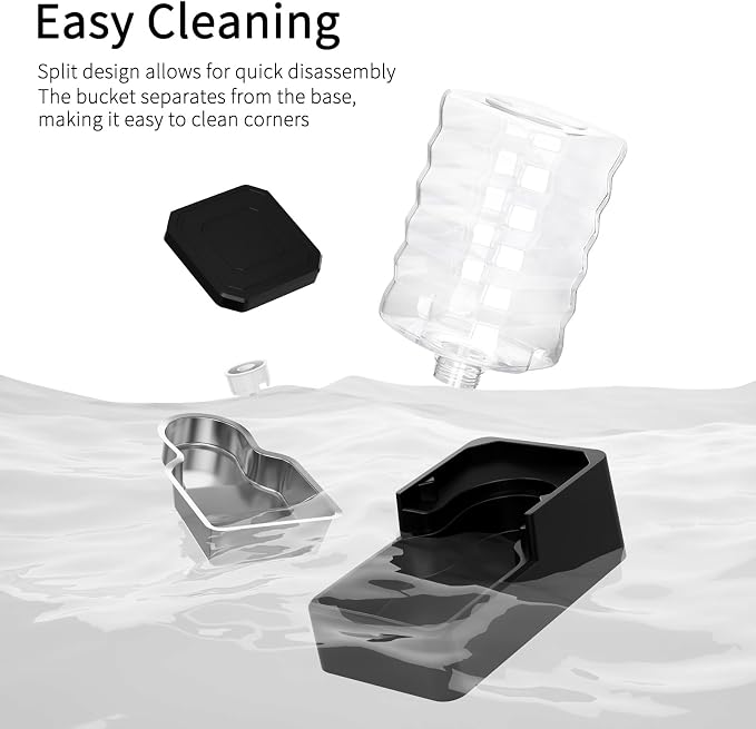 RIZZARI Stainless Steel Pet Water Feeder: 9L Large Gravity Waterer - Image 3