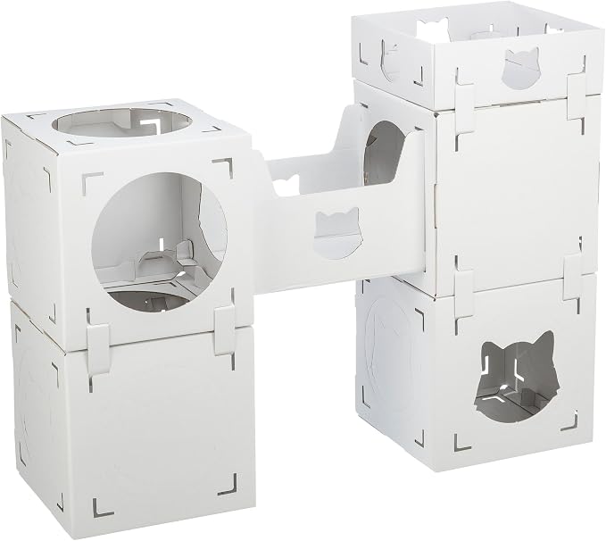 Trixie Casa Cara Modular Cardboard Cat Condo, Corrugated Indoor Cat Condo & by TRIXIE