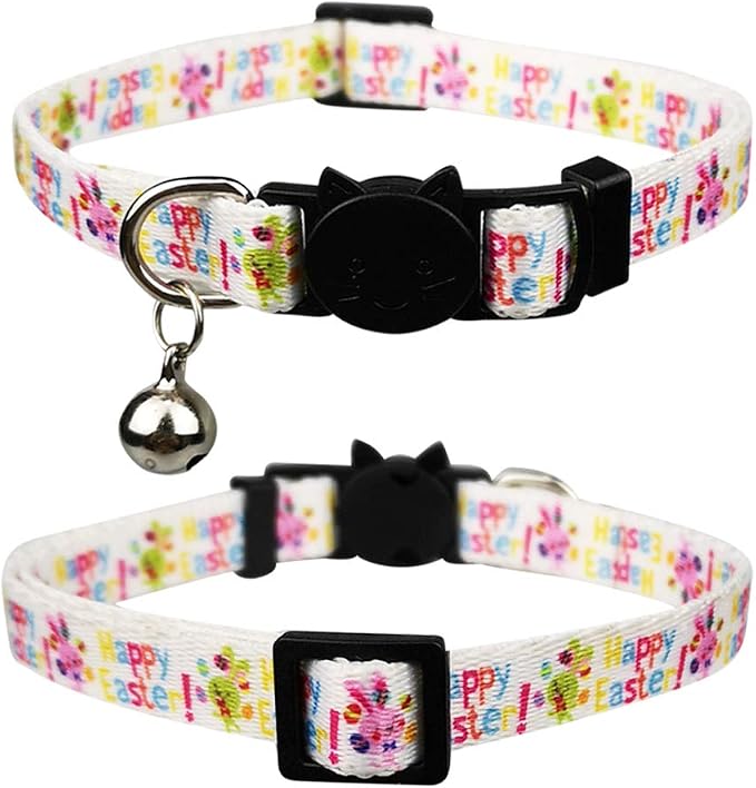 3 Pack Easter Cat Collar with Bell Breakaway Adjustable - Image 4