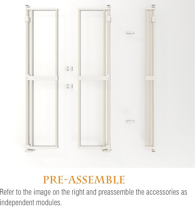 74-98" Extra Tall Cat Gate, Fits 33.85-42" Wide Opening, No Drilling Pressure - Image 6