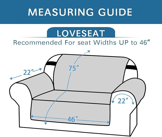 H.VERSAILTEX Reversible Loveseat Cover Furniture Protector Anti-Slip Water - Image 2