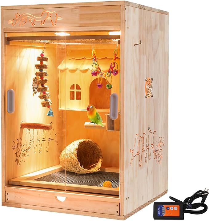 Large Bird Cage with Heater and Thermosta, Bird House Incubator, Bird Nesting by Unknown