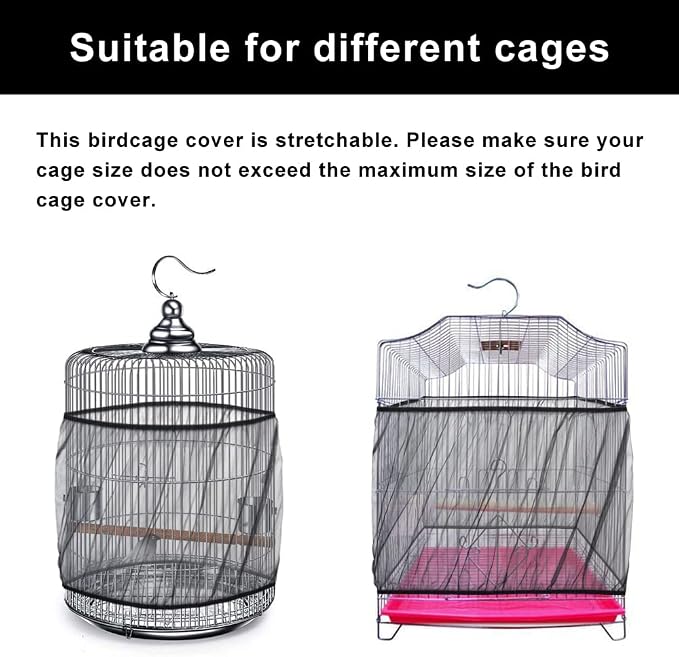 Bird Cage Seed Catcher, Bird Cage Mesh Guard Netting, Birdcage Seed Guard Skirt - Image 5
