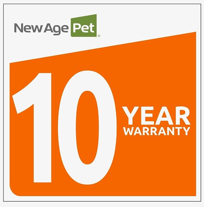 New Age Pet ECOFLEX Brea Dog Food Pantry in Antique White, Two 32 oz Bowls - Image 12