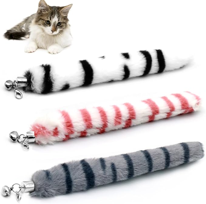 LASOCUHOO Cat Worm Toys, Interactive Cat Wand Replacement, Wand Refill by LASOCUHOO