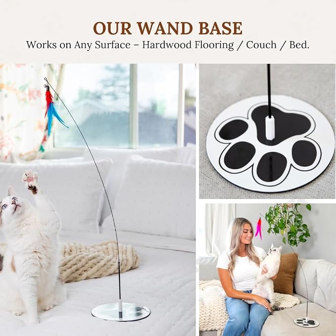 Suction Cup Cat Toys for Indoor Cats Interactive Suction Cup Cat Wand Toy - Image 2