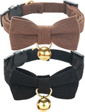 Soft Corduroy Cat Collar, Plaid Pattern, by Petiry