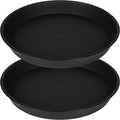 2 Pack of 18 19 inch Plant Saucer, 2.7" Depth Tray, Large Deep Garden Plastic by Bleuhome