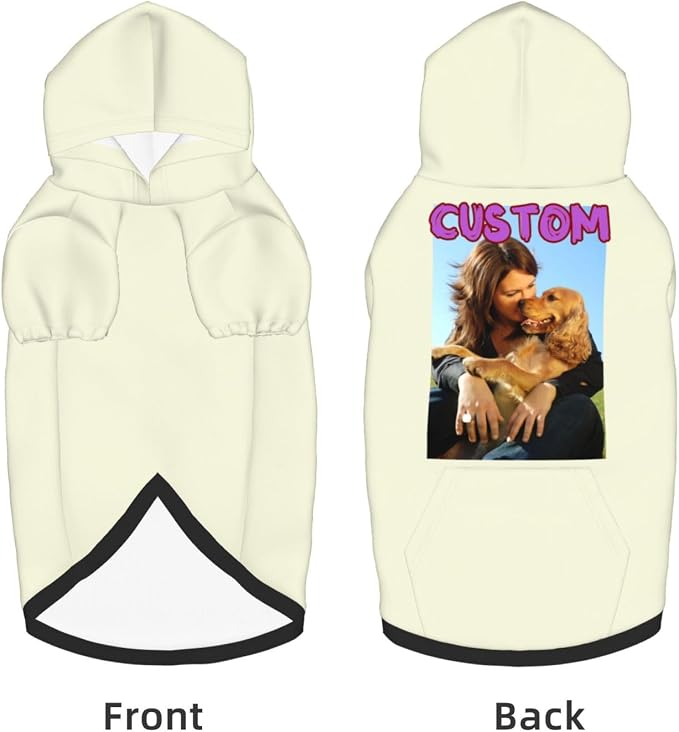 Custom Dog Hoodie Add Your Design Soft & Warm Personalized Photo Text Logo Name - Image 5