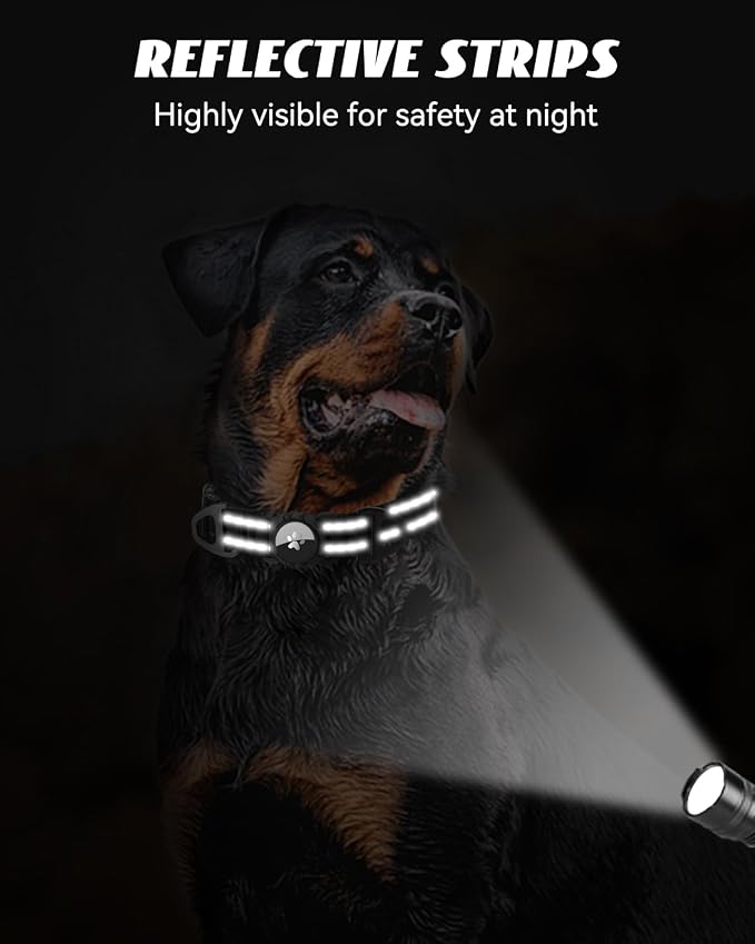 Joytale Airtag Dog Collar, Dual D-Rings, Waterproof Reflective Pet Collar - Image 6