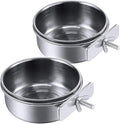 PINVNBY Parrot Feeding Cups Birds Food Dish Stainless Steel Parrot Feeders by PINVNBY