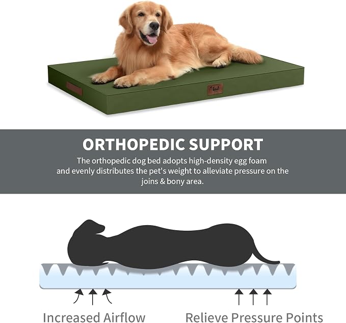 Outdoor Extra Large Dog Crate Bed, XXL Waterproof Dog Bed - Image 2