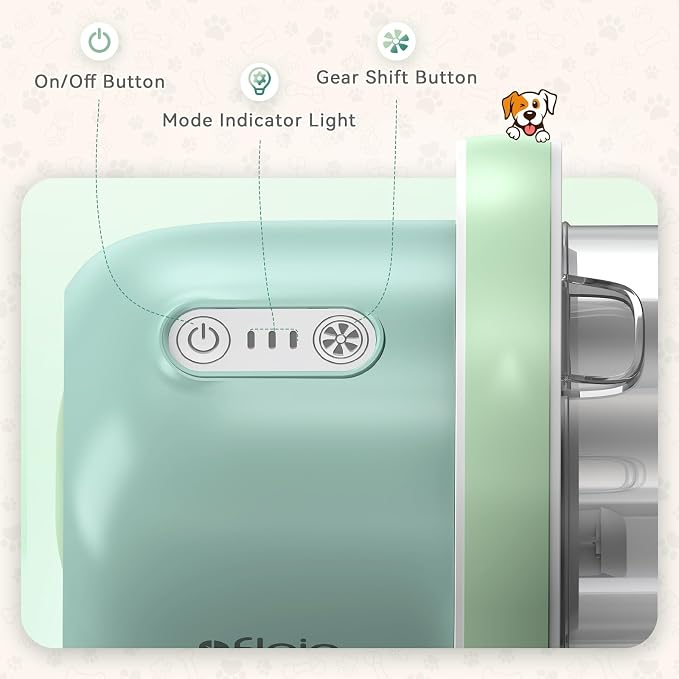 Afloia 6-in-1 Dog Grooming Kit, Pet Grooming Vacuum - Image 7