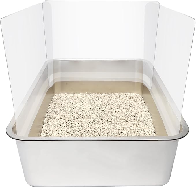12PCS Cat Litter Box Pee Shields, Transparent Easy Clean Splash Guard by Allcomersarefriends