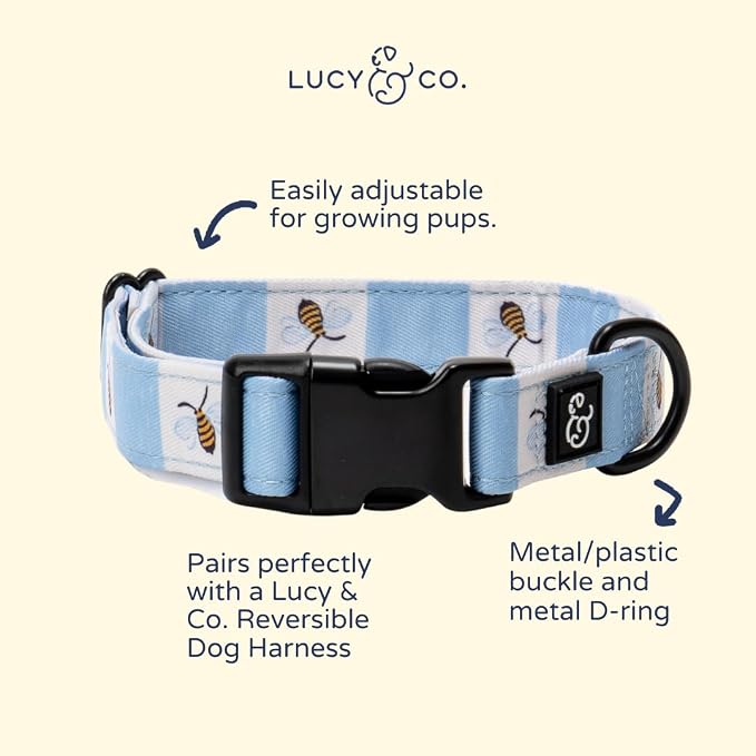 Lucy & Co. Bumbling Around Dog Collar, Adjustable Durable Dog Collar - Image 2