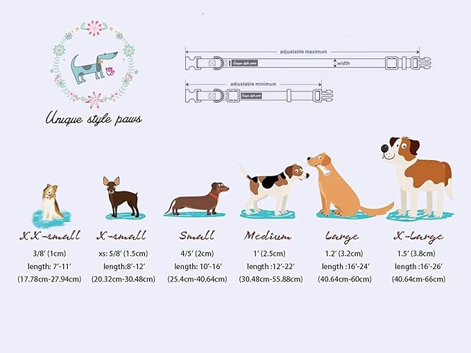 Unique Style Paws Pink Rose Collar Metal Buckle Dog Collar Flower Gift Durable - Image 6