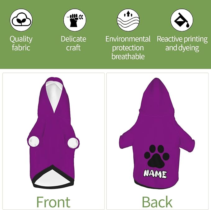 Custom Dog Hoodie Soft & Warm Design Your Own Personalized Photo Text Logo Name - Image 6