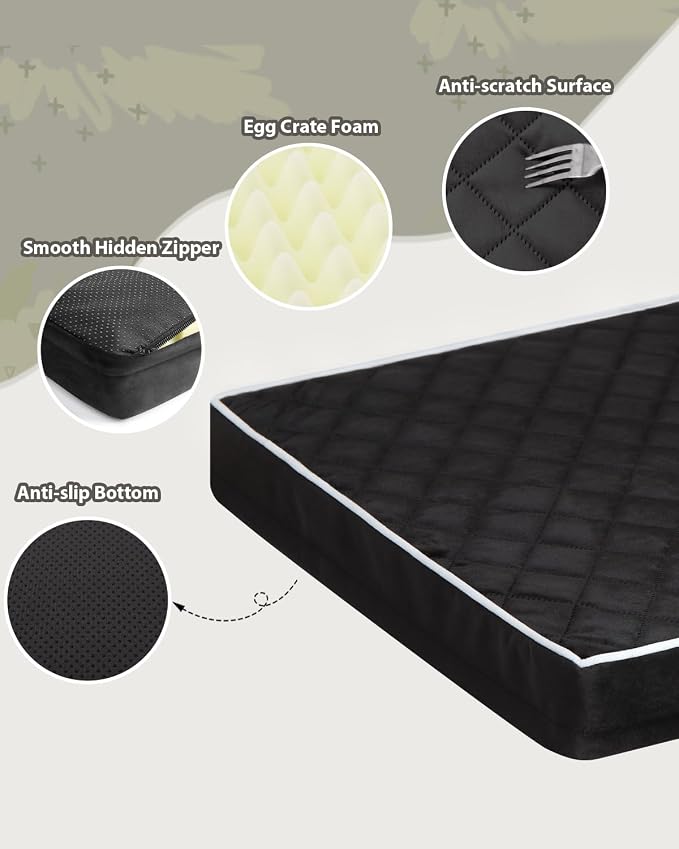 Orthopedic Dog Beds for Extra Large Dogs Waterproof Pet Kennel Pad - Image 4