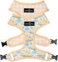 Lucy & Co. Sunshine and Daffodils Reversible Dog Harness, Adjustable Comfort Fit by LucyCo