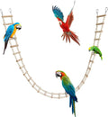 Bird Ladder Bridge, Wooden Pet Hamster Climbing & Swing Toys, Cage Accessories by Dnoifne