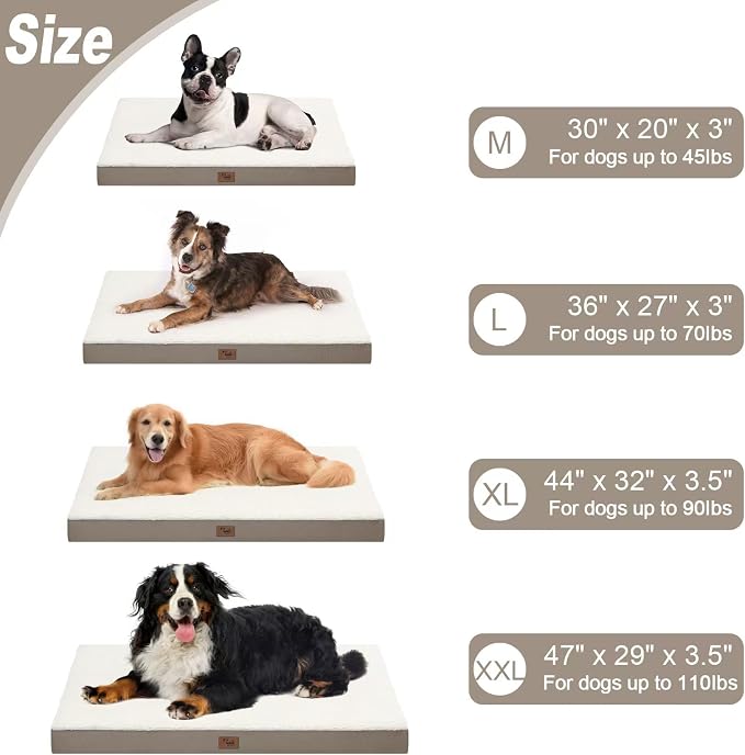 Orthopedic Dog Bed for Large Dogs, Plush Washable Pet Bed for Large Size Dogs - Image 7