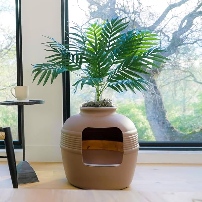 Good Pet Stuff Hidden Litter Box Planter, Decorative Cat Litter Enclosure - Image 3