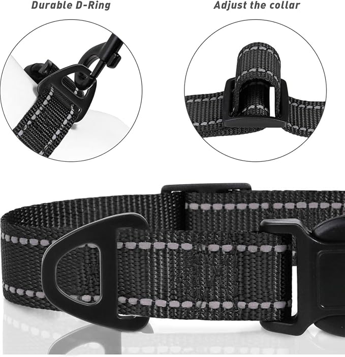 TagME Small Dog Collar, Adjustable Reflective Nylon Pet Collar - Image 3