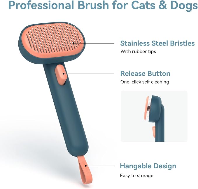 Aumuca Skin Friendly Self-Cleaning Slicker Brush - Image 2