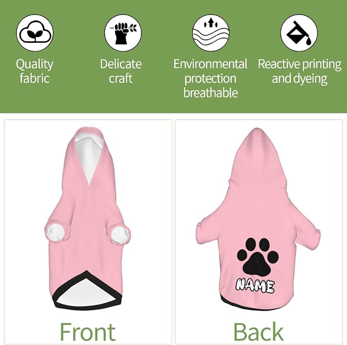 Custom Dog Hoodie Soft & Warm Design Your Own Personalized Photo Text Logo Name - Image 6