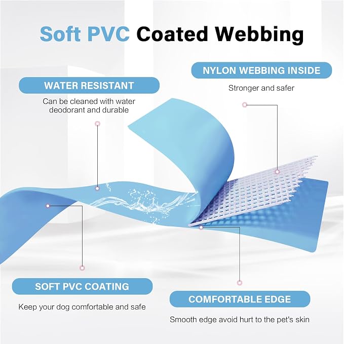 4.2FT Dog Collar and Leash Set, PVC Waterproof Adjustable Odor Proof Pet - Image 2