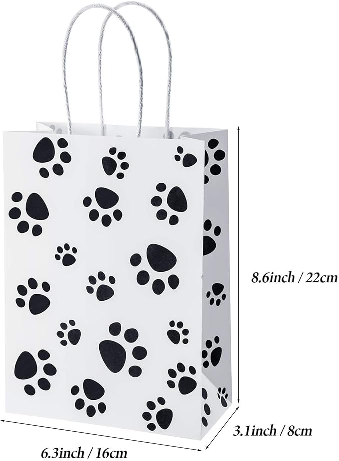 Blulu 20 Pcs Puppy Dog Paw Gift Bags - Image 2