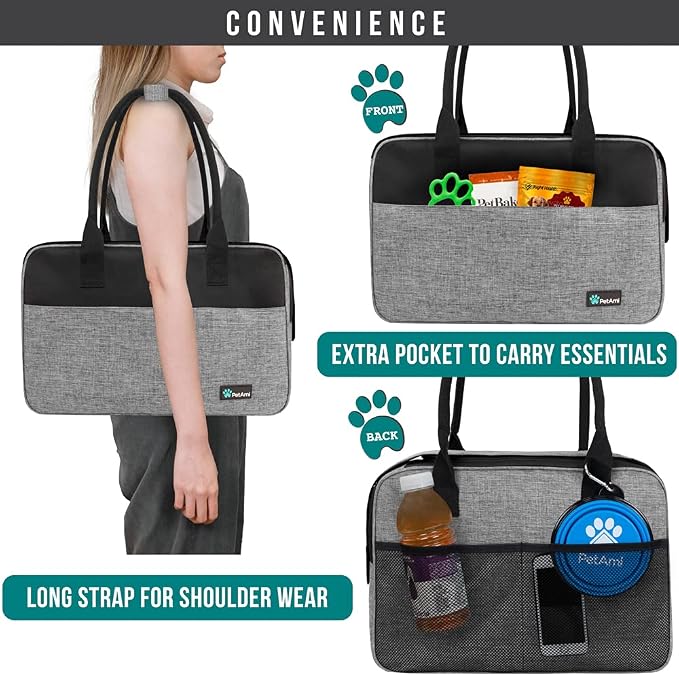 PetAmi Dog Purse Carrier for Small Dogs, Airline Approved Soft Sided Pet Carrier - Image 6