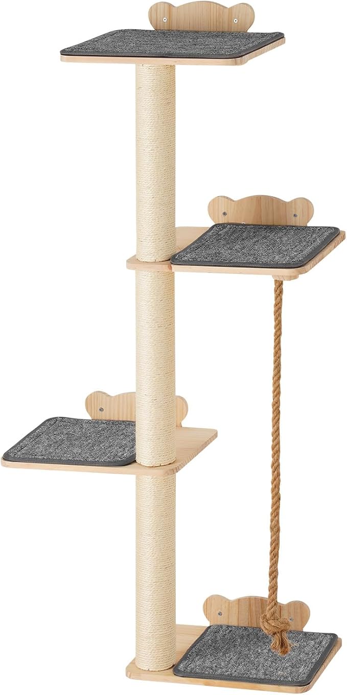 VEVOR 4 Tiers Tall Cat Wall Furniture Set - Image 12