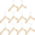 10pcs 8.66-inch Wooden Pet Clothes Hangers Wear-Resistant Small Dog Cat Hangers by Holibanna