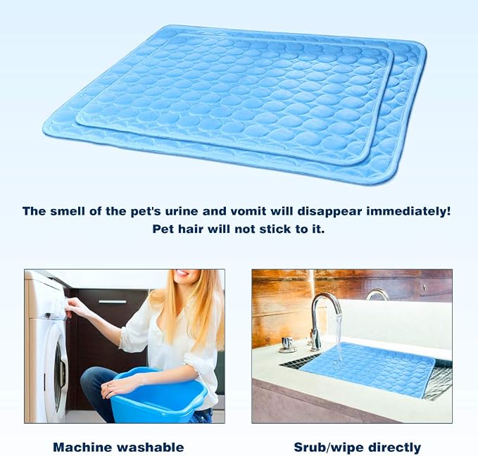 Washable Dog Cooling Mat Ice Silk Cooling Mat - Image 4