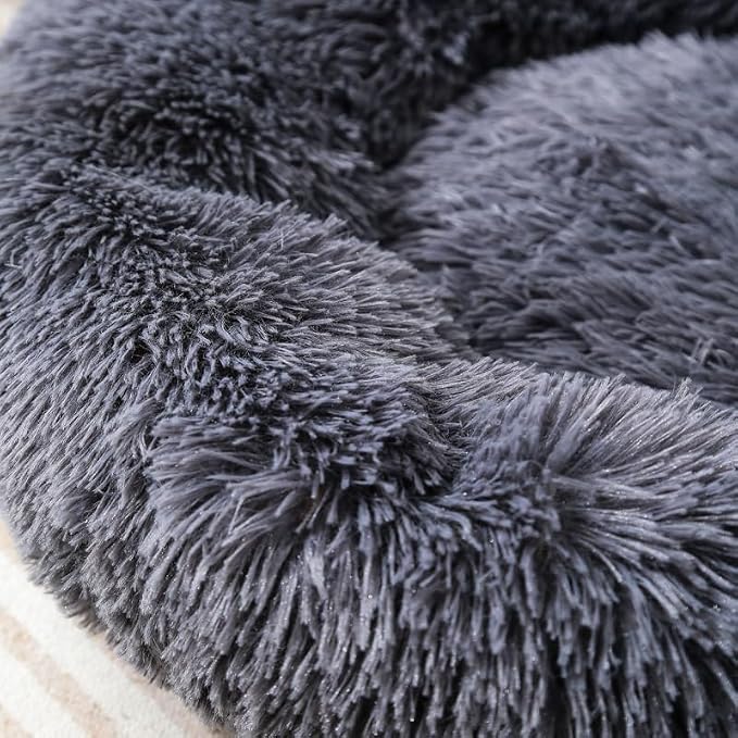 Donut Dog Bed Cat Bed Fluffy Calming Pet Bed Dog Round Bed Cat Round Bed Warm - Image 2