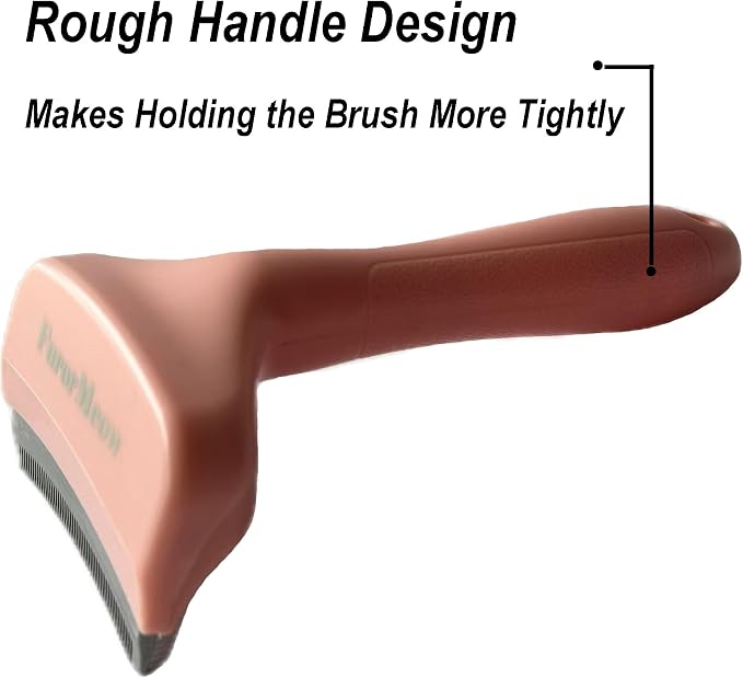 Pet Deshedding Tool with Curve Blade, Cat Grooming Brush, Tight V-shaped Teeth - Image 5