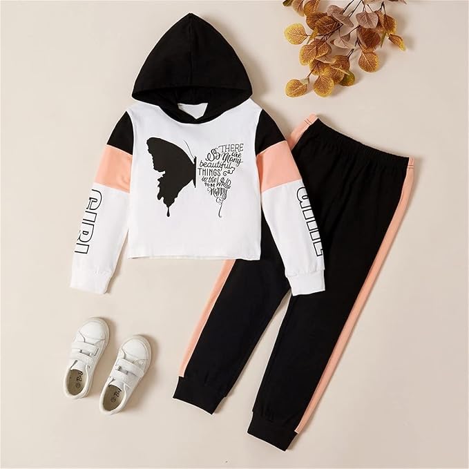 Toddler Baby Girls Clothes Long-sleeve Tie Dye Hoodie Sweatshirt Pants Hooded - Image 2