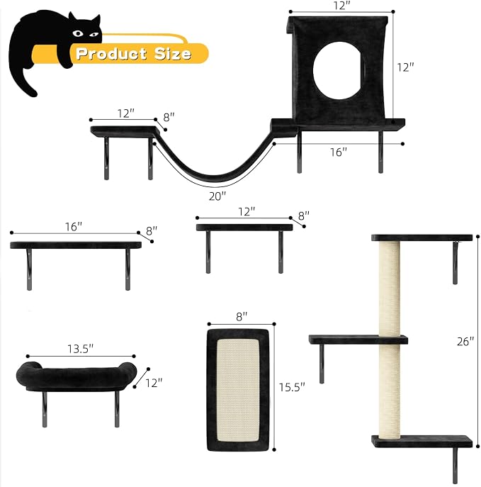 NUNU LAB Cat Wall Shelves, Indoor Cat Furniture - Image 8