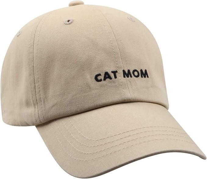Cat Mom & Dad Hats for Proud Cat Parents | for Men & Women | Embroidered Text - Image 2