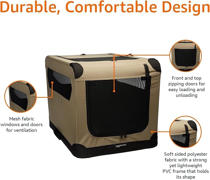 Amazon Basics Portable Folding Soft Dog Crate - Image 4