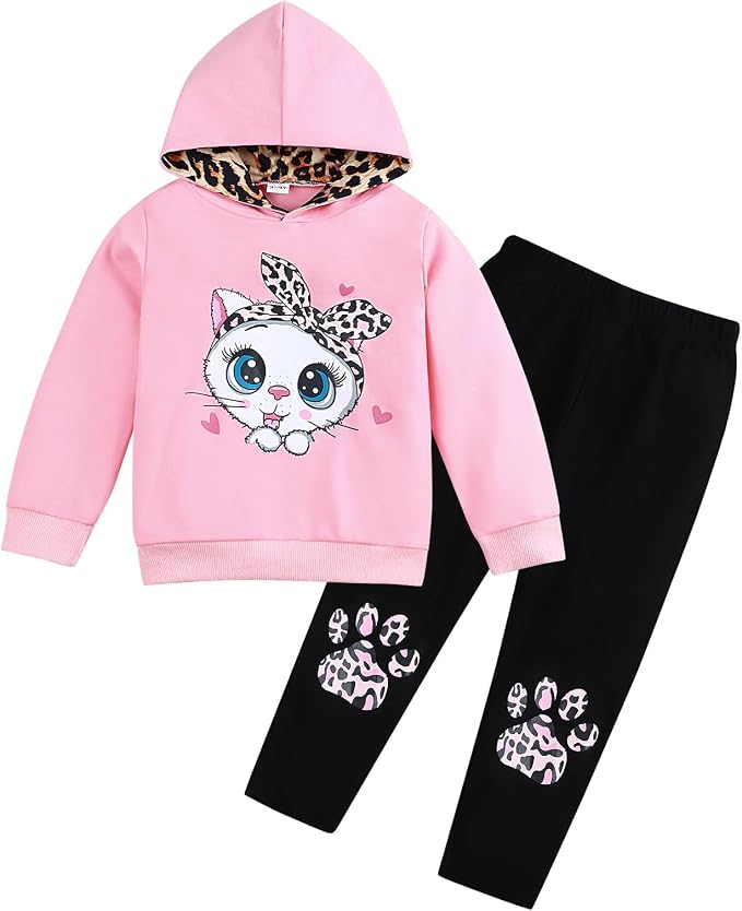 Toddler Baby Girls Clothes Long-sleeve Tie Dye Hoodie Sweatshirt Pants Hooded by Axumity