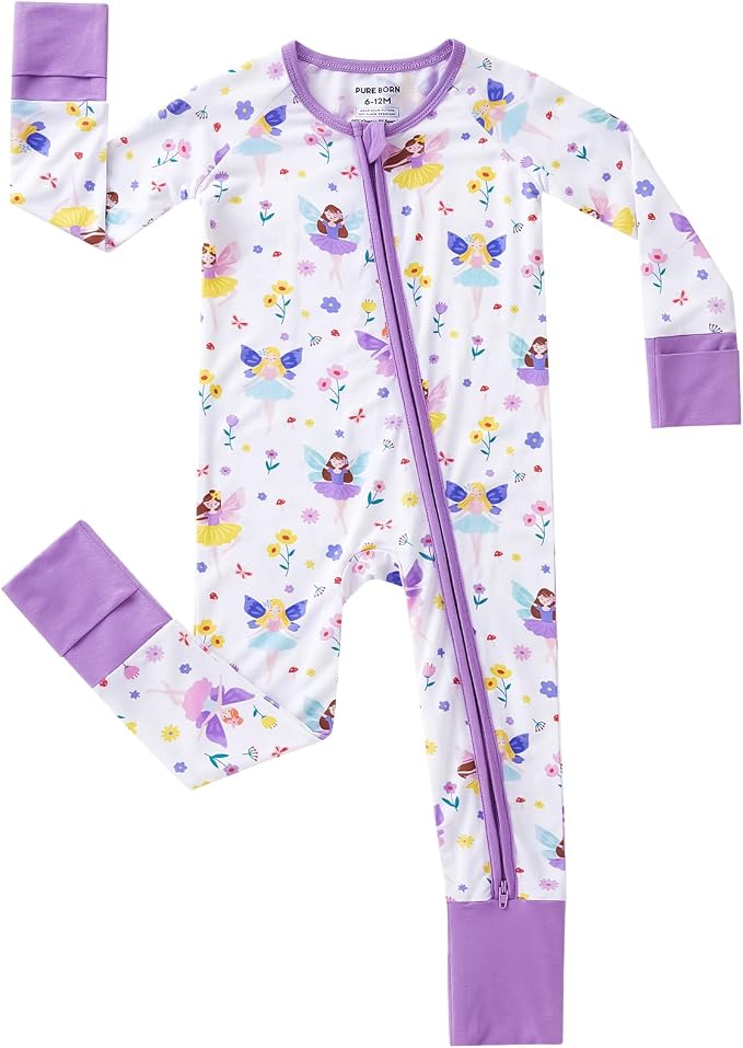 pureborn Baby Infant Boys Girls Sleeper Snug Fit Viscose from Bamboo Pajamas by pureborn