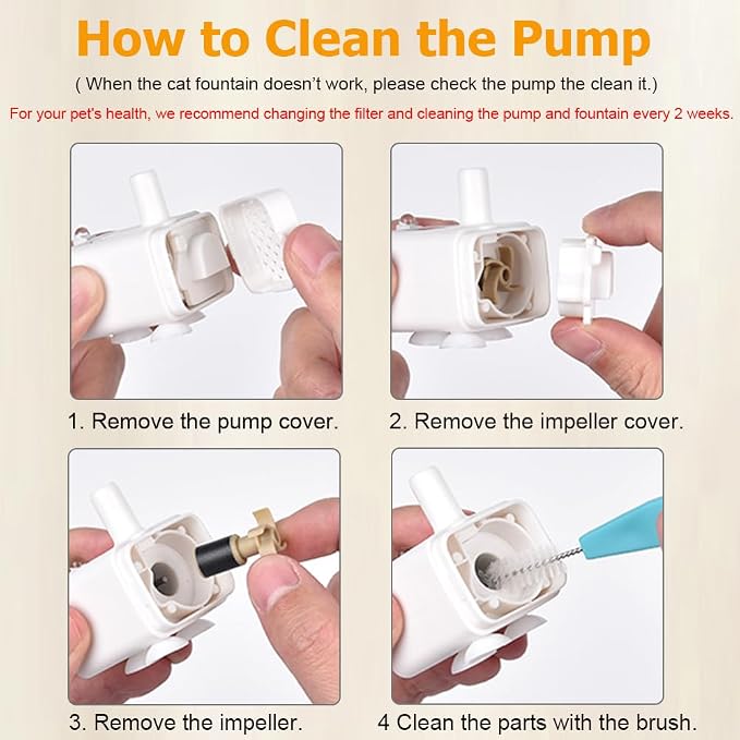 Replacement Pump for Cat Water Fountain Dog Water Dispenser Ultra Quiet Long - Image 3