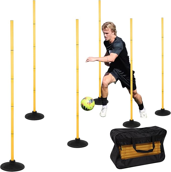 6 FT Agility Poles for Soccer, Basketball, Equestrian, Pet Training, 4/6/8/10 by Neoaider