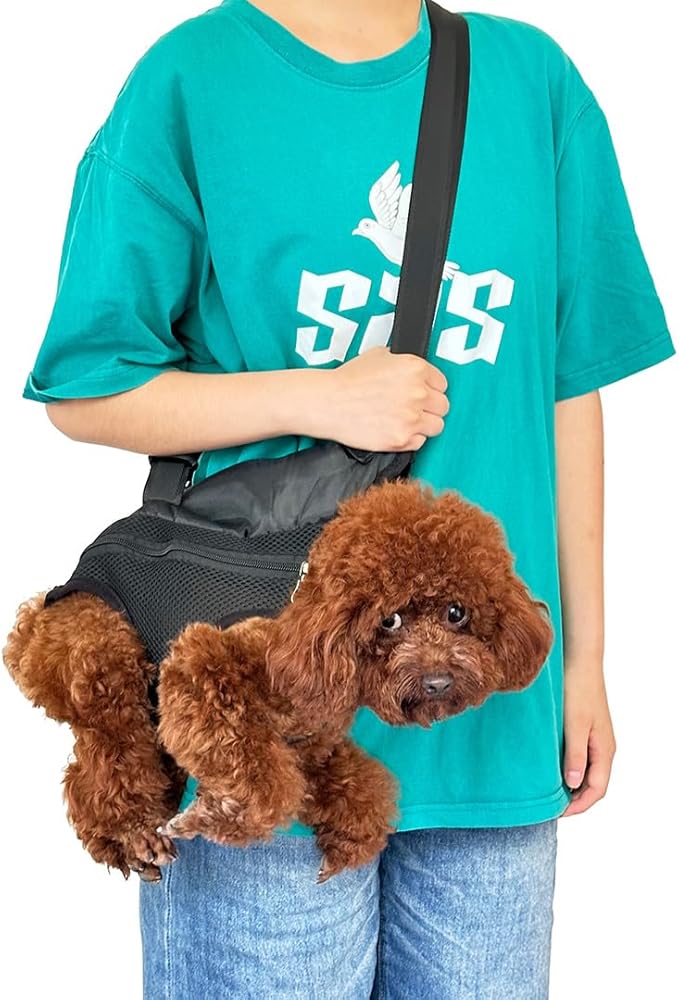 Pet Dog Carrier Backpack, Portable Breathable Mesh Chest Carrier, Polyester - Image 5