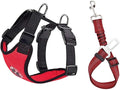 SlowTon Dog Seat Belt Harness for Car, Dog Car Harness Adjustable Mesh by SlowTon