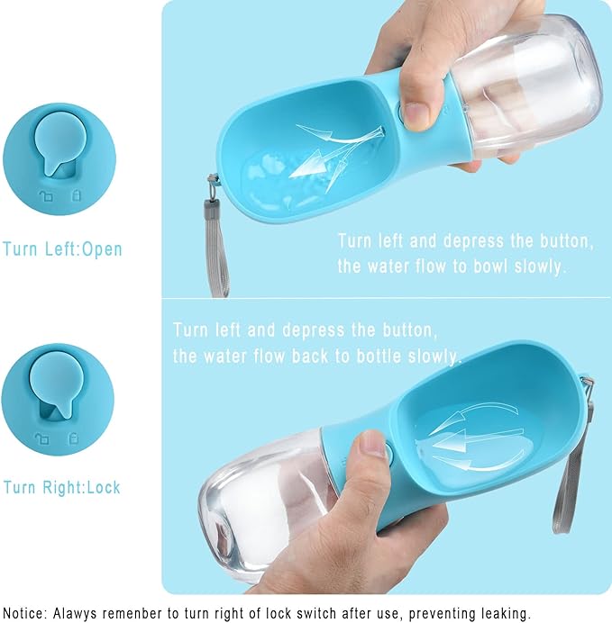 Dog Water Bottle with Food Container, Travel Puppy Water Bowl, Portable Pet - Image 5