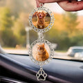 Custom Pet Photo Car Charm, Personalized Pet Memorial Rearview Charm, Paw by Unknown